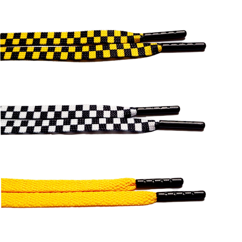 Checkered Flat Laces-For Jordan 1-For Taxi 1's-
